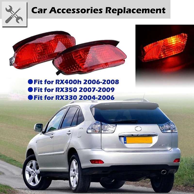 Car Rear Bumper Fog Light Parking Warning Light Reflector Tail Lights for RX300 RX330 RX350 2003-200