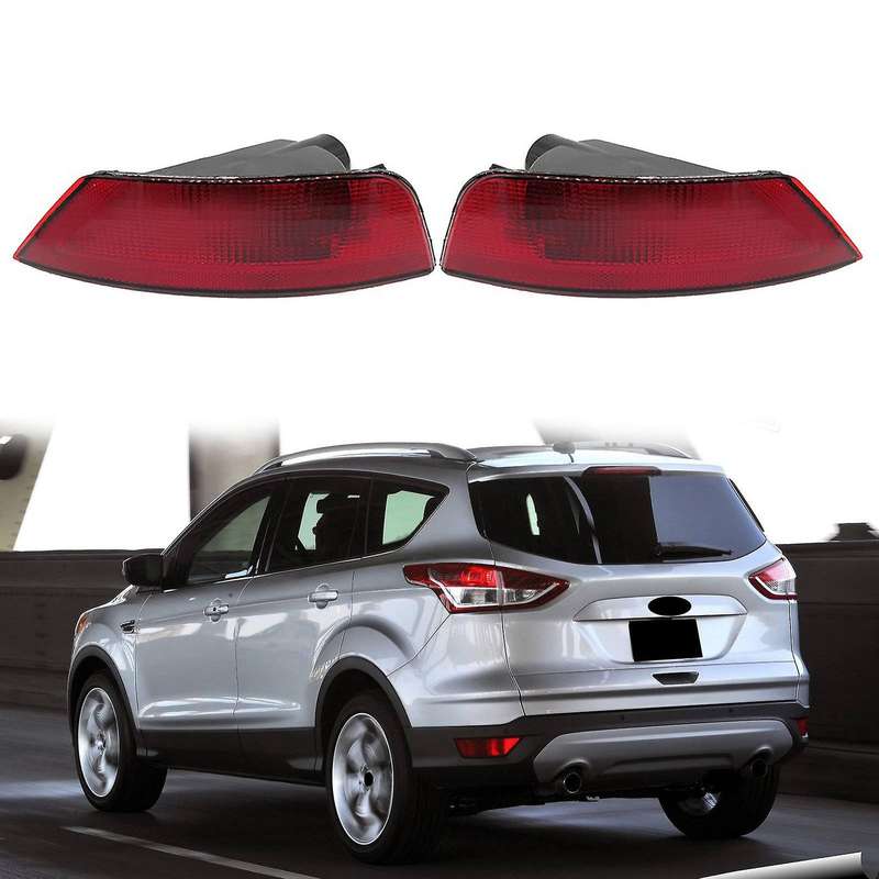 Car Rear Bumper Fog Light Parking Warning Light Reflector Taillights for Kuga Escape 2013-2019