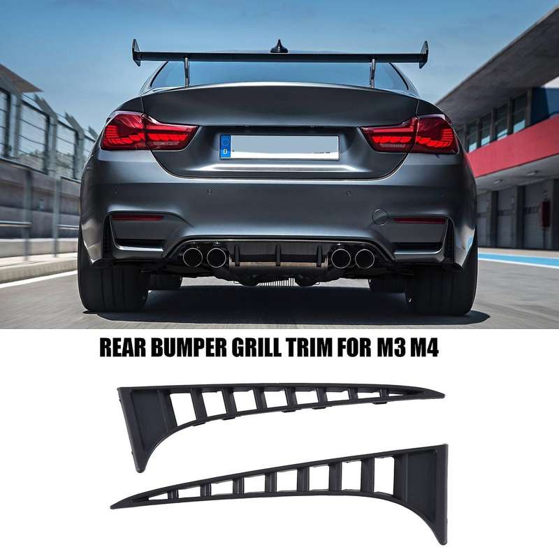 Car Rear Bumper Grill Trim Pair Set for 3' F80 M3 4' F82 F83 51128056588/51128056587
