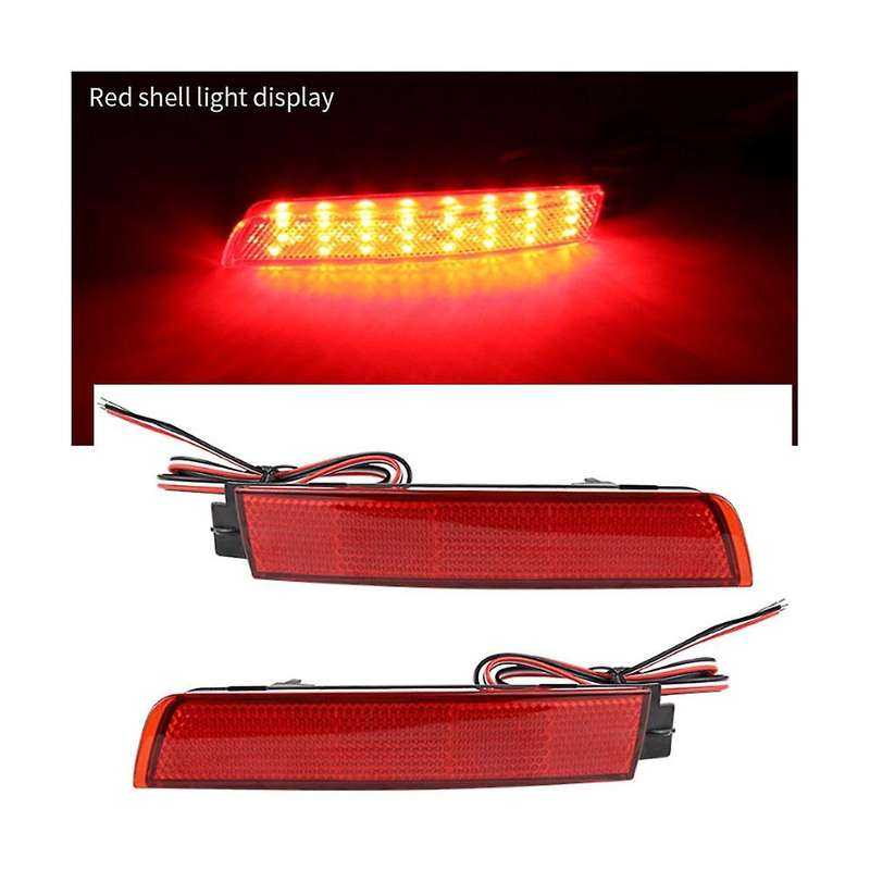 Car Rear Bumper LED Tail Brake Light Reflector Light Red Lens for Juke// FX35 FX37 FX50