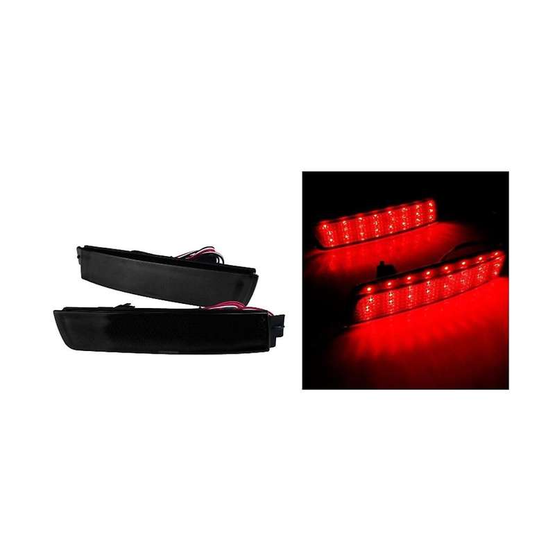 Car Rear Bumper LED Tail Brake Light Reflector Light Black Shell for Juke// FX35 FX37 FX50