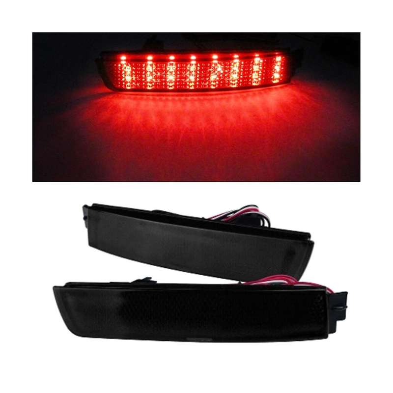 Car Rear Bumper LED Tail Brake Light Reflector Light Black Shell for Juke// FX35 FX37 FX50