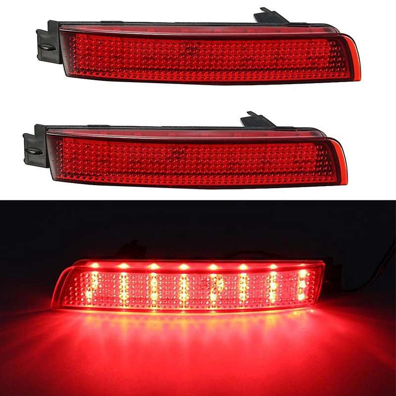 Car Rear Bumper LED Tail Brake Light Reflector Light Red Lens for Juke// FX35/FX37/FX50