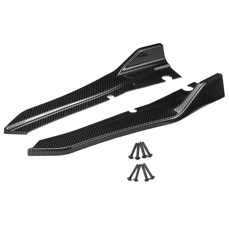 Car Rear Bumper Lip Cover Trim for Q50 Rear Bumper Side Canards Splitter Carbon fiber pattern