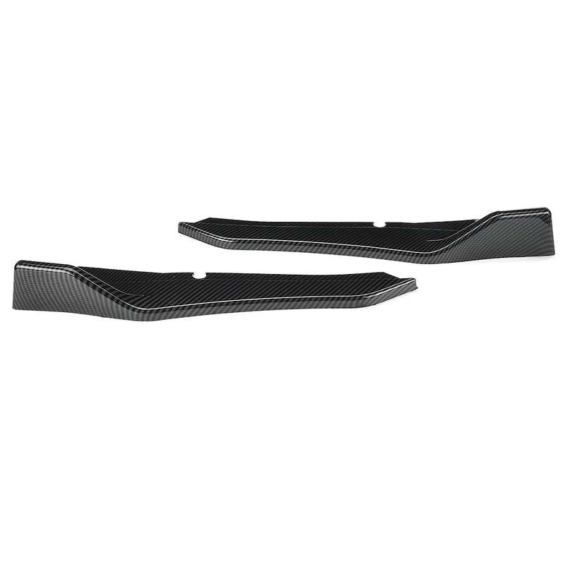Car Rear Bumper Lip Cover Trim for Q50 Rear Bumper Side Canards Splitter Carbon fiber pattern