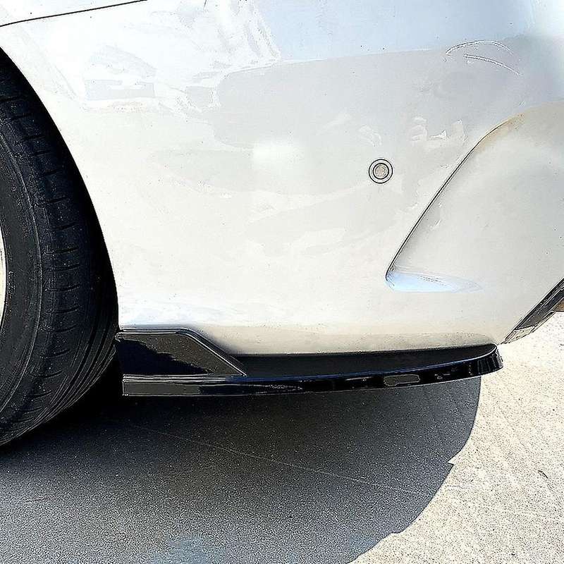 Car Rear Bumper Lip Diffuser Splitter Spoiler for C-Class W205 C180 C200 C260 C63 2015-2021 Black