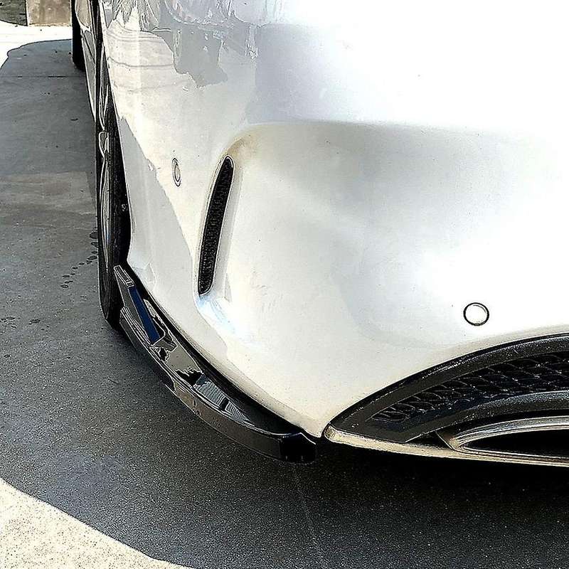 Car Rear Bumper Lip Diffuser Splitter Spoiler for C-Class W205 C180 C200 C260 C63 2015-2021 Black