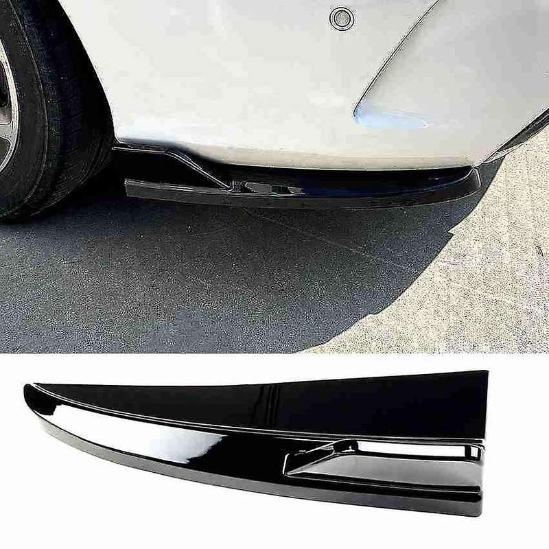 Car Rear Bumper Lip Diffuser Splitter Spoiler for C-Class W205 C180 C200 C260 C63 2015-2021 Black
