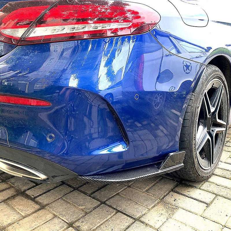Car Rear Bumper Lip Diffuser Splitter Spoiler for C-Class Coupe C205 C200 260 C43 C63 Carbon Fiber