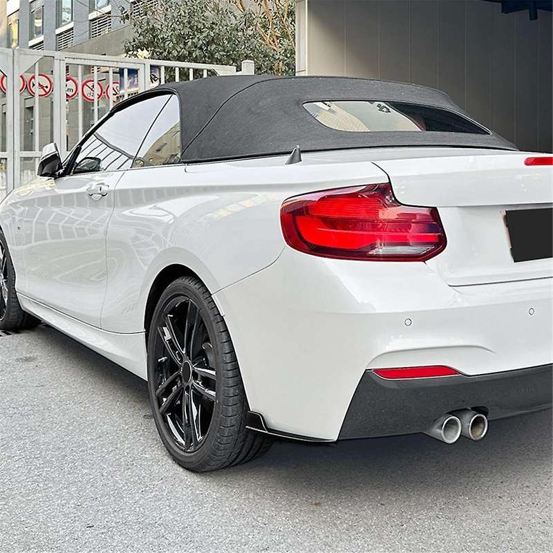 Car Rear Bumper Lip Diffuser Splitter Winglet Apron Spoiler for 2 Series F22 F23 2015-2019 Gloss Bla