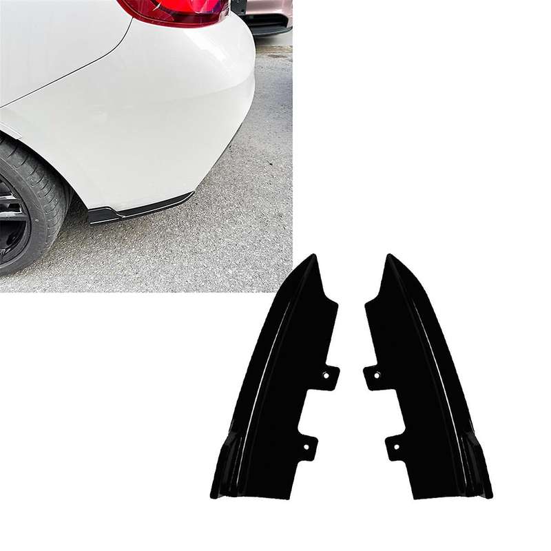 Car Rear Bumper Lip Diffuser Splitter Winglet Apron Spoiler for 2 Series F22 F23 2015-2019 Gloss Bla