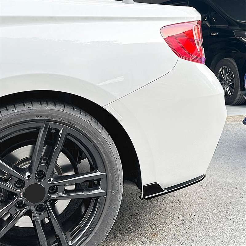Car Rear Bumper Lip Diffuser Splitter Winglet Apron Spoiler for 2 Series F22 F23 2015-2019 Gloss Bla