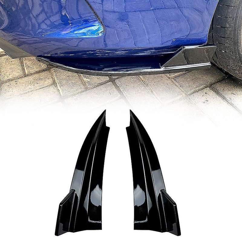 Car Rear Bumper Lip Diffuser Splitter Spoiler for C-Class Coupe C205 C200 260 C43 C63 Black