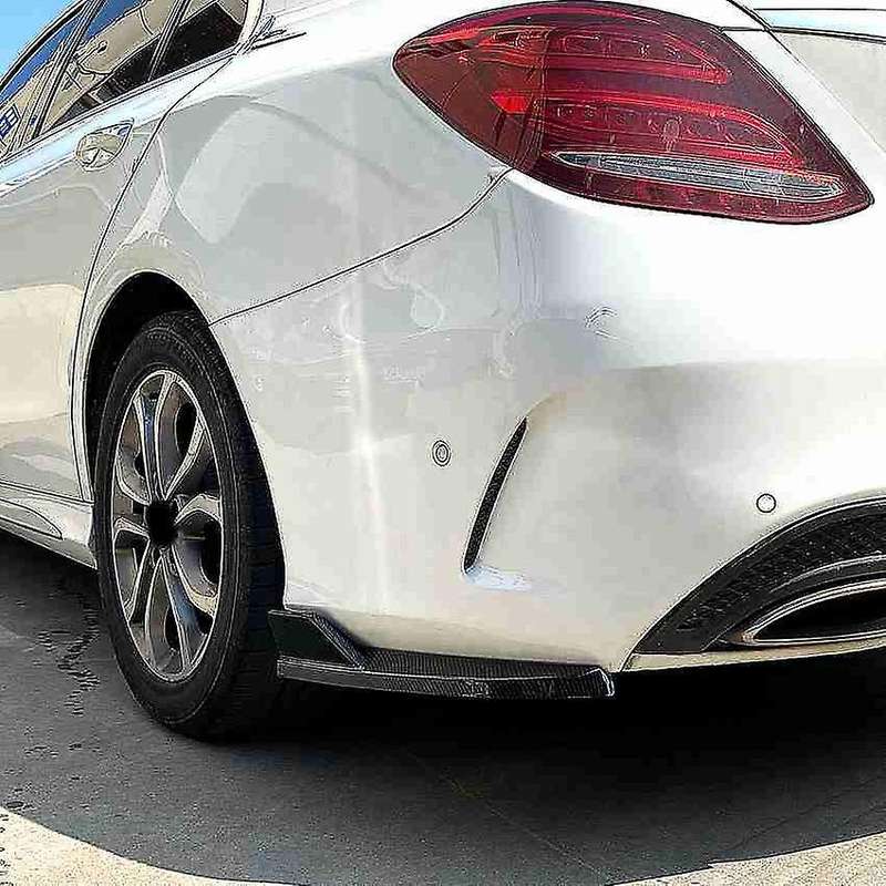 Car Rear Bumper Lip Diffuser Splitter Spoiler for C-Class W205 C180 C200 C260 C63 2015-2021 Carbon