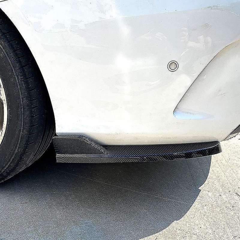 Car Rear Bumper Lip Diffuser Splitter Spoiler for C-Class W205 C180 C200 C260 C63 2015-2021 Carbon