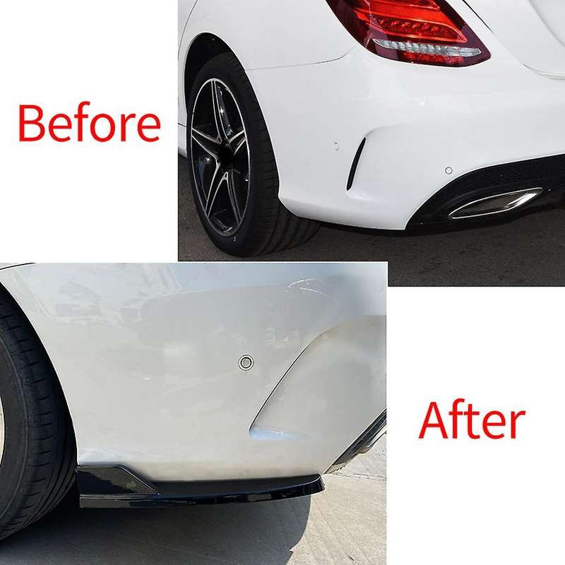 Car Rear Bumper Lip Diffuser Splitter Spoiler for C-Class W205 C180 C200 C260 C63 2015-2021 Carbon