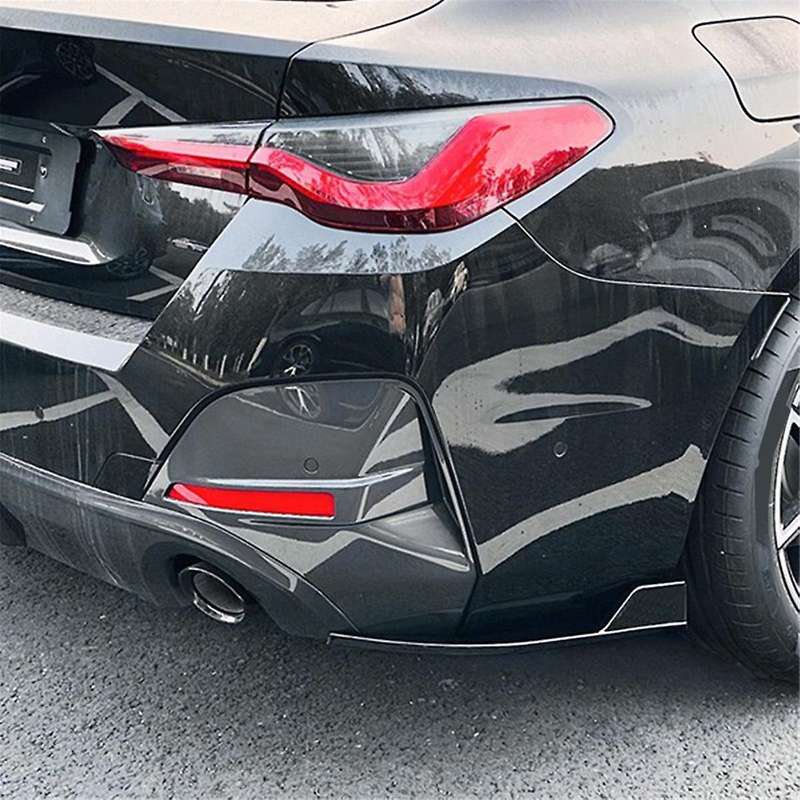Car Rear Bumper Lip Diffuser Splitter Winglet Apron Spoiler for G26 2020+ Gloss Black Spoiler Wind K
