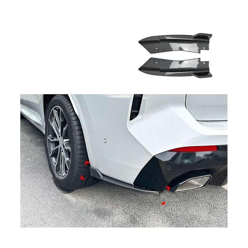 Car Rear Bumper Lip Diffuser Splitter Winglet Apron Spoiler for 3 Series X3 G01 2022+ Carbon Fiber