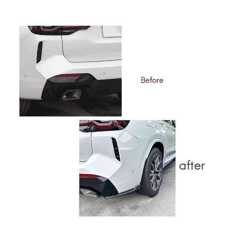 Car Rear Bumper Lip Diffuser Splitter Winglet Apron Spoiler for 3 Series X3 G01 2022+ Carbon Fiber