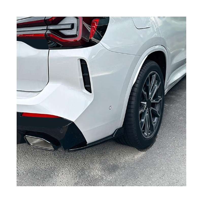 Car Rear Bumper Lip Diffuser Splitter Winglet Apron Spoiler for 3 Series X3 G01 2022+ Bright Black