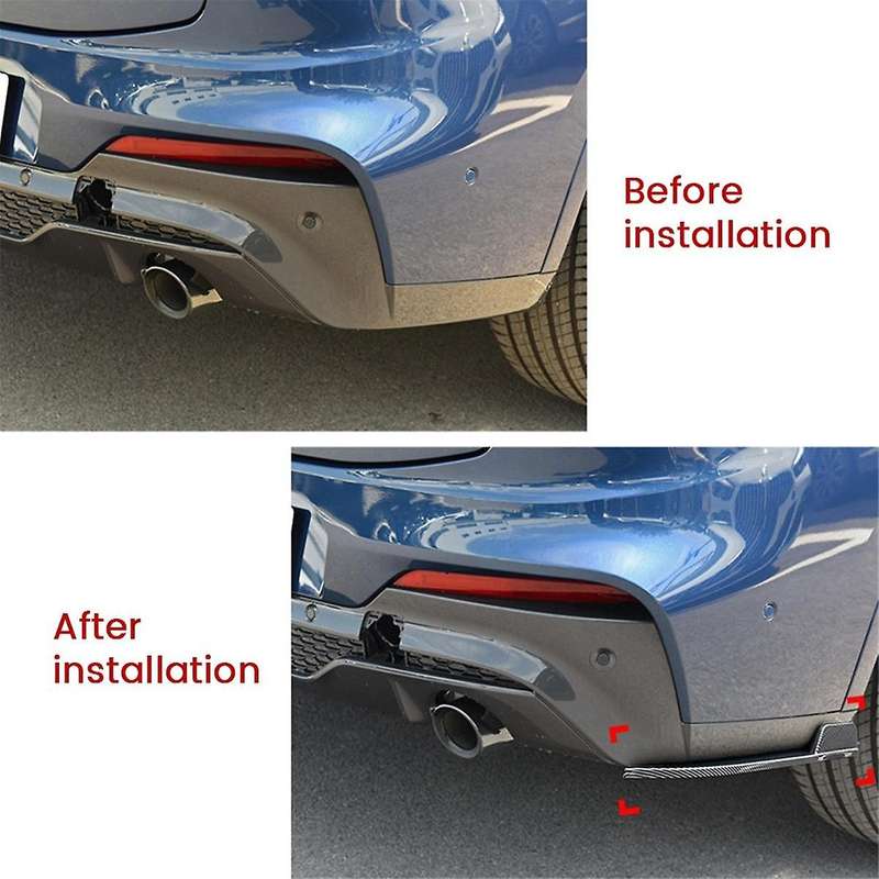 Car Rear Bumper Lip Diffuser Splitter Winglet Apron Spoiler for X4 G02 2018-2021 Carbon Fiber Patter