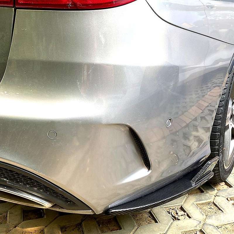 Car Rear Bumper Lip Splitter Spoiler Flaps for S205 C260 C300 C43 Sports Sedan Coupe Wagon 15-21 Bla
