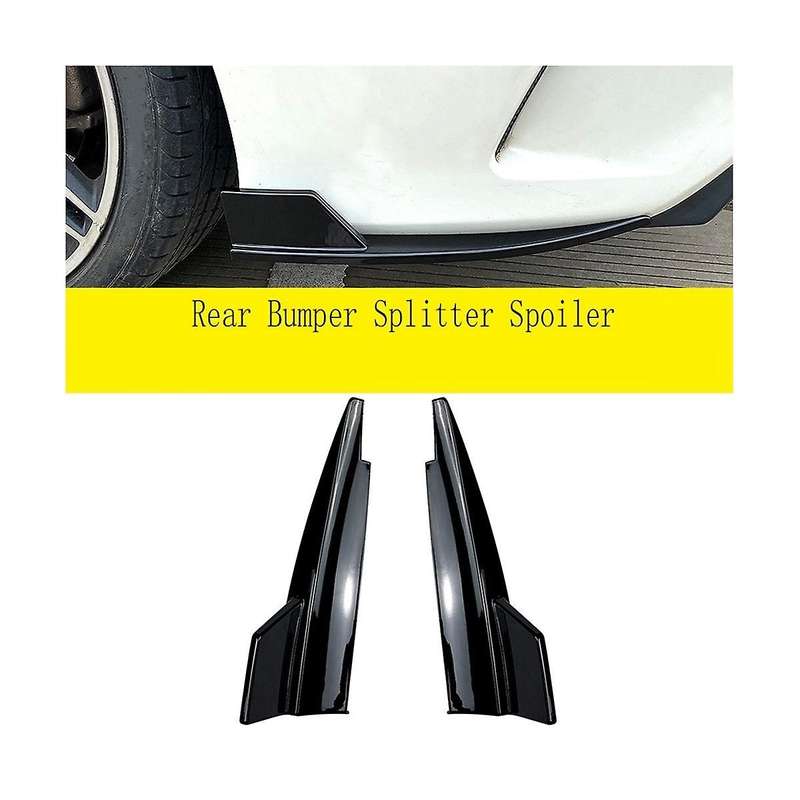 Car Rear Bumper Lip Splitter Spoiler Flaps for - CLA-Class C117 CLA200 CLA45 2013-2019 Black