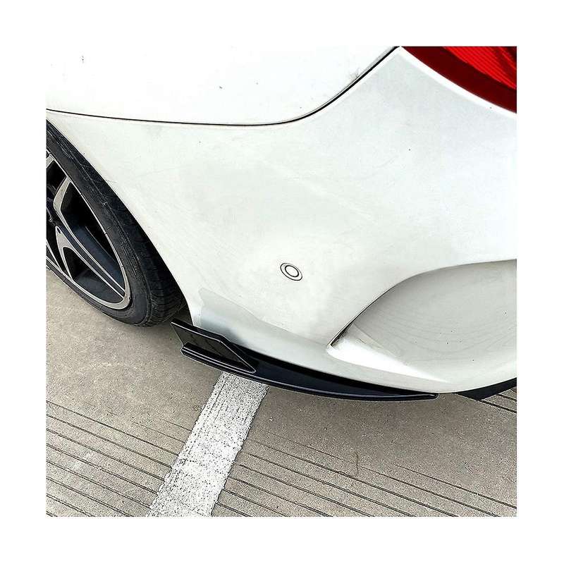 Car Rear Bumper Lip Splitter Spoiler Flaps for - CLA-Class C117 CLA200 CLA45 2013-2019 Black