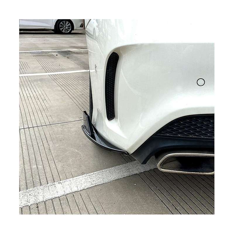 Car Rear Bumper Lip Splitter Spoiler Flaps for - CLA-Class C117 CLA200 CLA45 2013-2019 Black