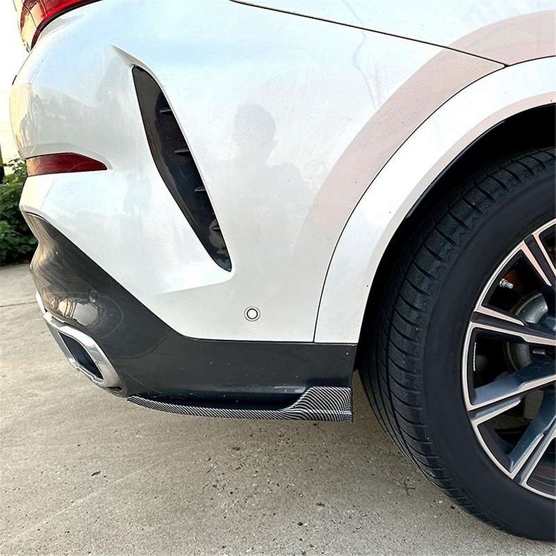 Car Rear Bumper Lip Diffuser Splitter Winglet Apron Spoiler for X6 G06 2020-2022 Carbon Fiber Abs