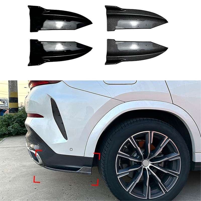 Car Rear Bumper Lip Diffuser Splitter Winglet Apron Spoiler for X6 G06 2020-2022 Carbon Fiber Abs
