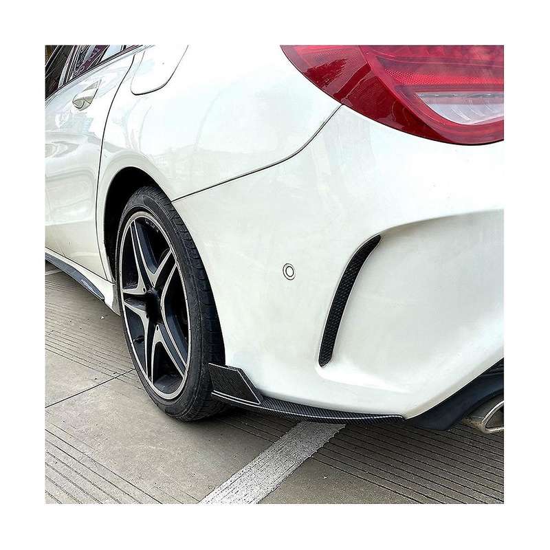 Car Rear Bumper Lip Splitter Spoiler Flaps for - CLA-Class C117 CLA200 CLA45 2013-2019 Carbon