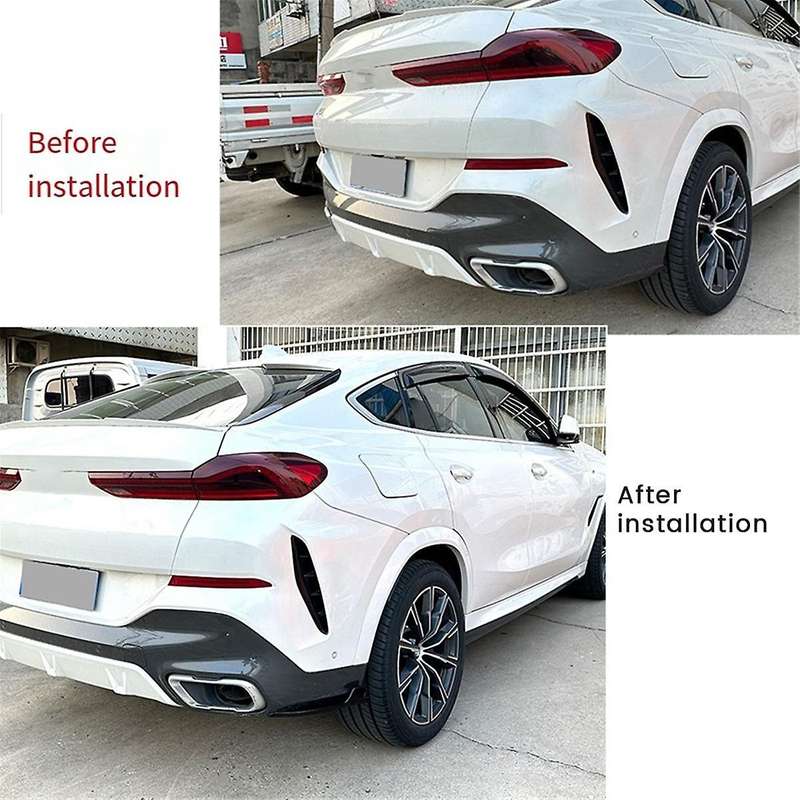 Car Rear Bumper Lip Diffuser Splitter Winglet Apron Spoiler for X6 G06 2020-2022 Gloss Black