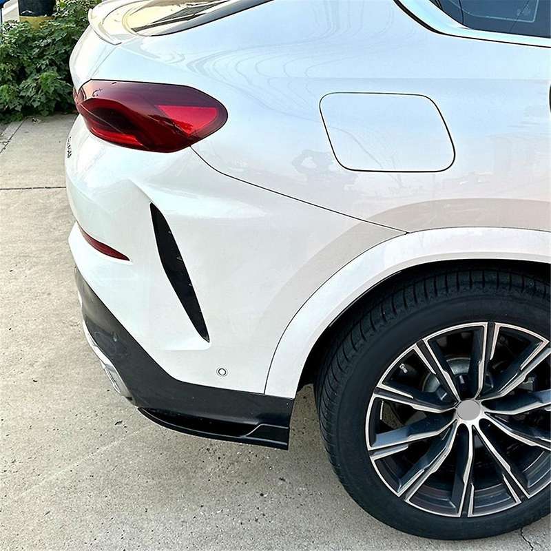 Car Rear Bumper Lip Diffuser Splitter Winglet Apron Spoiler for X6 G06 2020-2022 Gloss Black