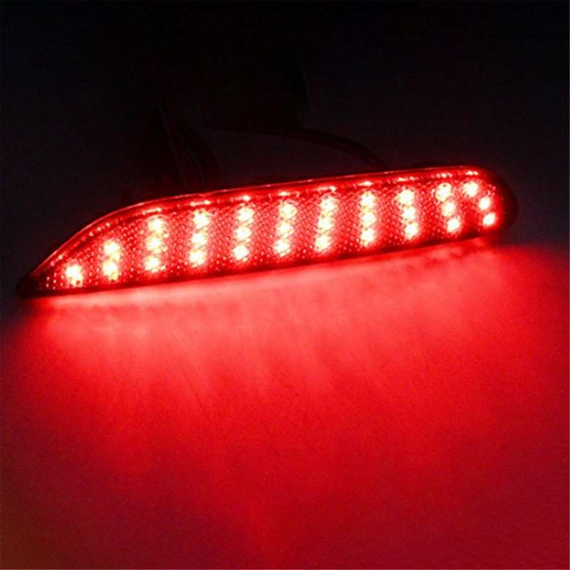 Car Rear Bumper Reflector Light 26560-JJ90A for Q50 Rogue 14-16 Rear Warning Lamp Black