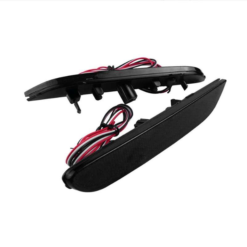 Car Rear Bumper Reflector Light 26560-JJ90A for Q50 Rogue 14-16 Rear Warning Lamp Black
