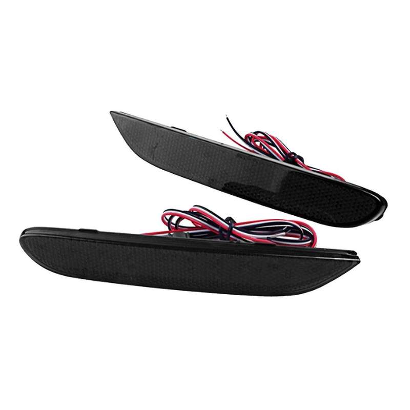 Car Rear Bumper Reflector Light 26560-JJ90A for Q50 Rogue 14-16 Rear Warning Lamp Black