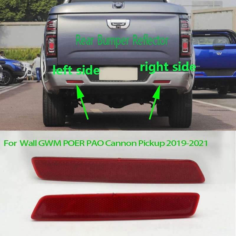 Car Rear Bumper Reflector Light Marker Lamp for Cannon Pickup 2019-2021