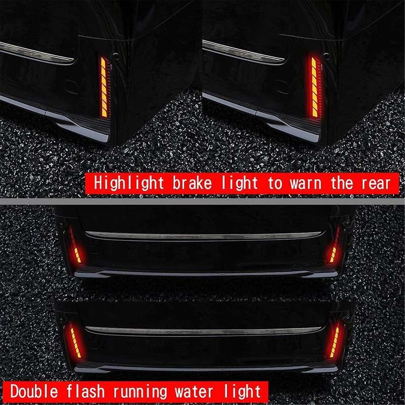 Car Rear Bumper Reflector Rear Brake Lamp for Vellfire 40 Series 2023+ Running Water Turn Signal Lig