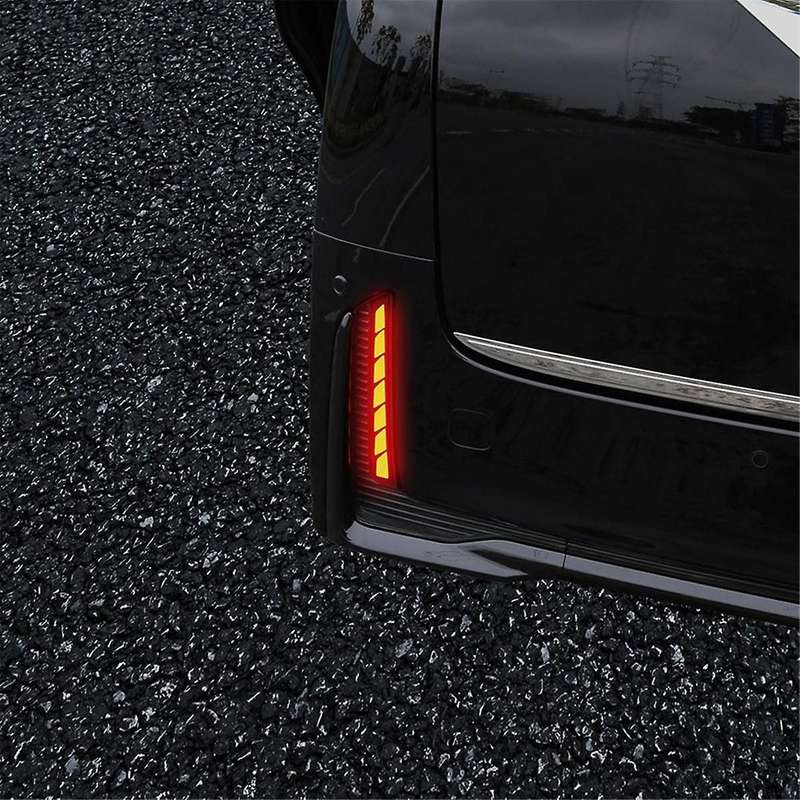 Car Rear Bumper Reflector Rear Brake Lamp for Vellfire 40 Series 2023+ Running Water Turn Signal Lig