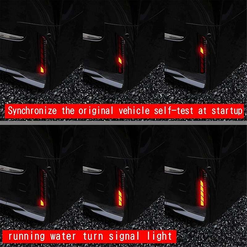 Car Rear Bumper Reflector Rear Brake Lamp for Vellfire 40 Series 2023+ Running Water Turn Signal Lig