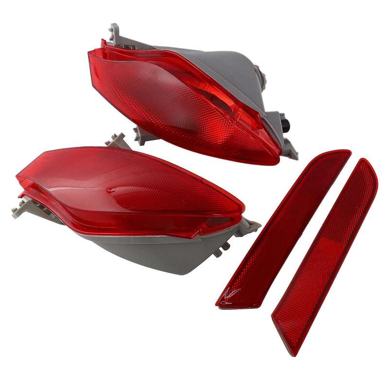 Car Rear Bumper Reflector Lights for CX7 -7 2008-2015 Tail Fog Light Housing Red Lens