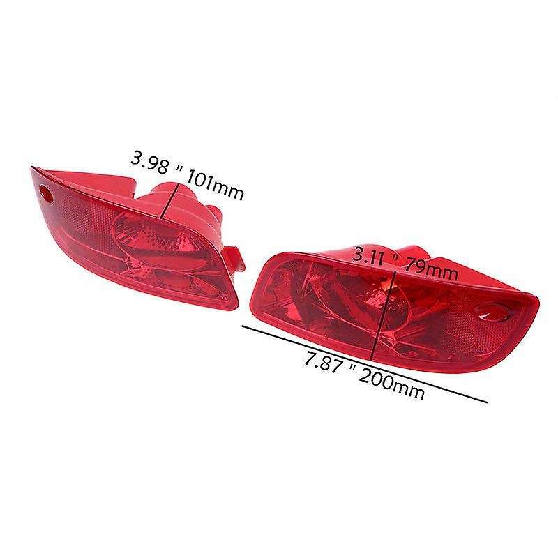 Car Rear Bumper Reflector Lights for (CM) 2007-2009 Pre-Facelift Tail Fog Light Housing Red Lens