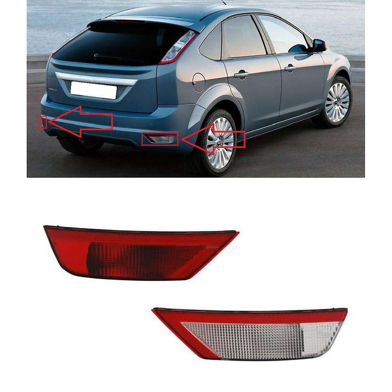 Car Rear Bumper Reflector Lights Rear Fog Light Lamp for Hatchback Focus 2010 - 2013 8V4115K273AB 8M