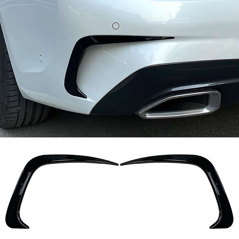 Car Rear Bumper Side Canard Cover Trim Splitter Wing Spoiler for - G20 G28 2019 2020 2021 Bright Bla