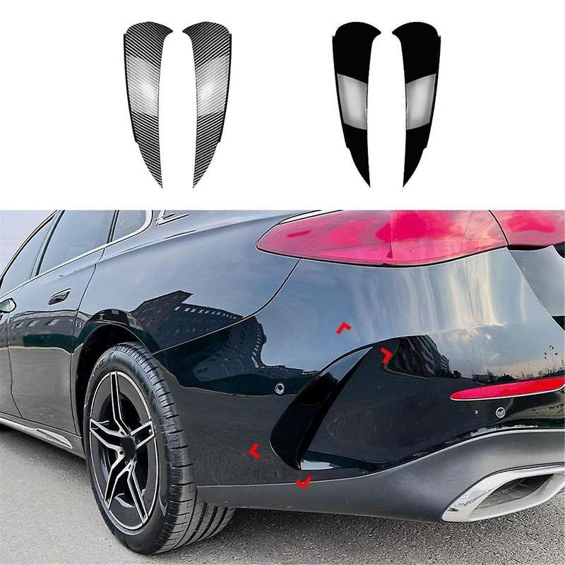 Car Rear Bumper Spoiler Air Vent Outlet Trim Cover for E-Class W214 2024+ Car Accessories Carbon Fib
