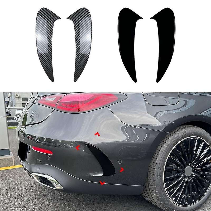 Car Rear Bumper Spoiler Side Wing Canard Trim for - CLE Coupe C236 2024+ Carbon Fiber
