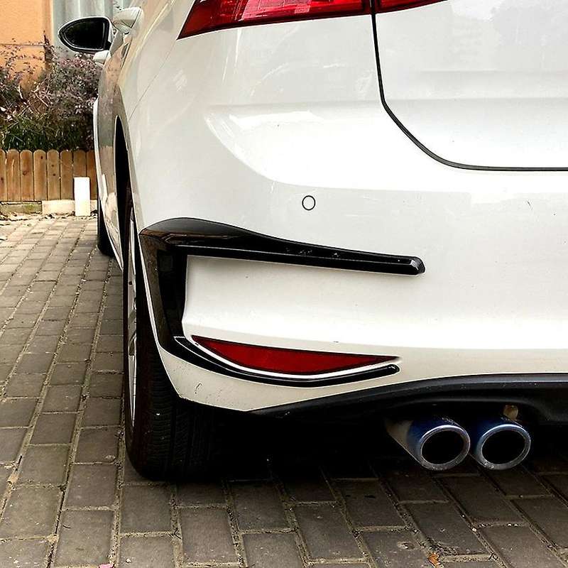 Car Rear Bumper Spoiler Air Vent Side Canards Trim Cover for 2012-2015 Golf R GTD