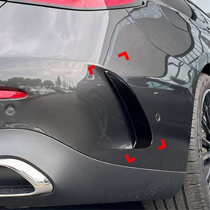 Car Rear Bumper Spoiler Side Wing Canard Trim for - CLE Coupe C236 2024+ Gloss Black