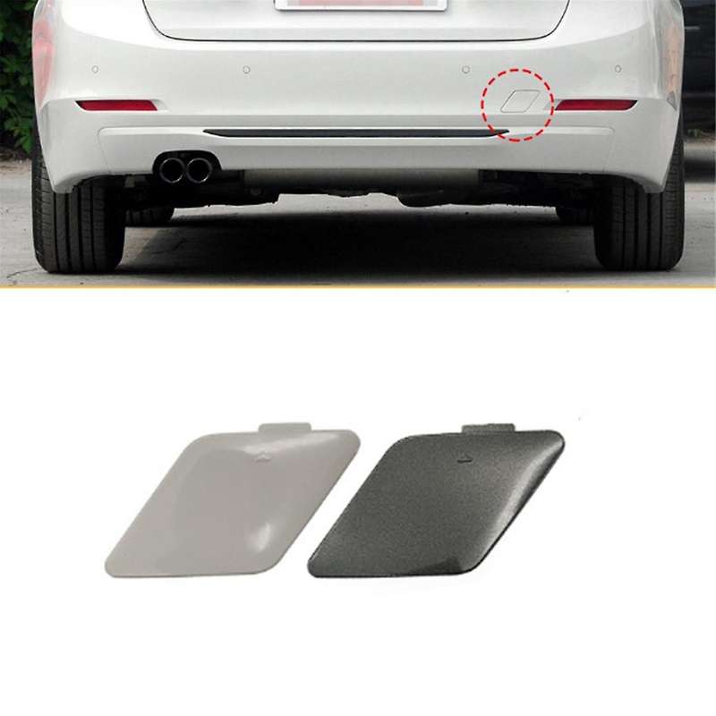 Car Rear Bumper Tow Eye Hook Eye Cover Cap 51127312748 for F30 F35 2012-2015 White Rear Trailer Cov